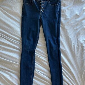 Express Dark Blue Skinny Jeans